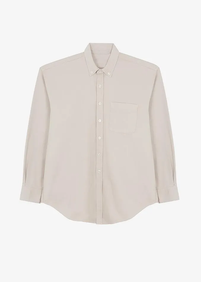 Men The Frankie Shop Tops Sinclair Denim Shirt Natural