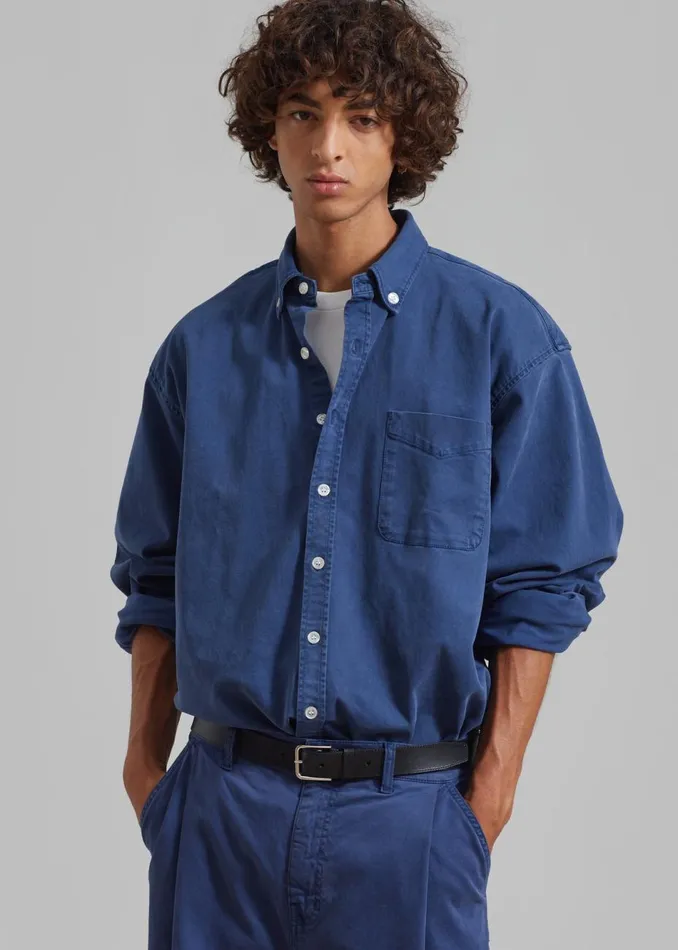 Men The Frankie Shop Tops Sinclair Shirt Blue