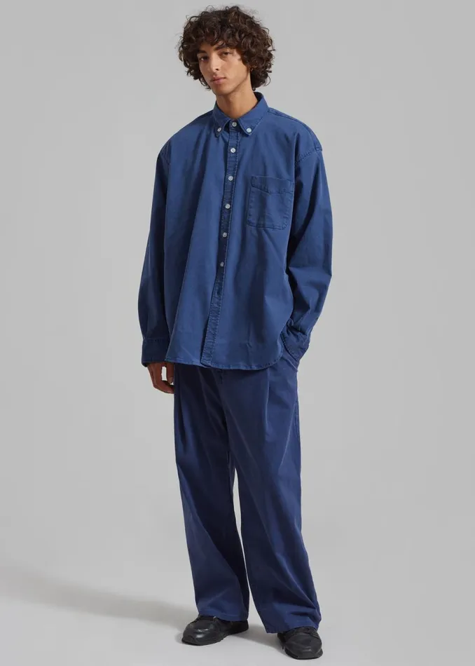 Men The Frankie Shop Tops Sinclair Shirt Blue