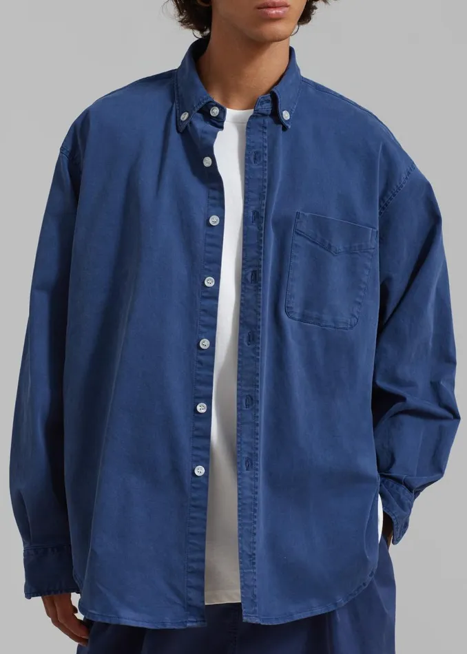 Men The Frankie Shop Tops Sinclair Shirt Blue