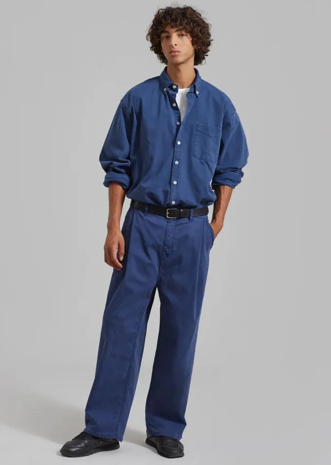 Men The Frankie Shop Tops Sinclair Shirt Blue