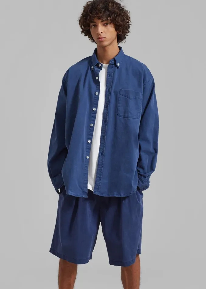 Men The Frankie Shop Tops Sinclair Shirt Blue