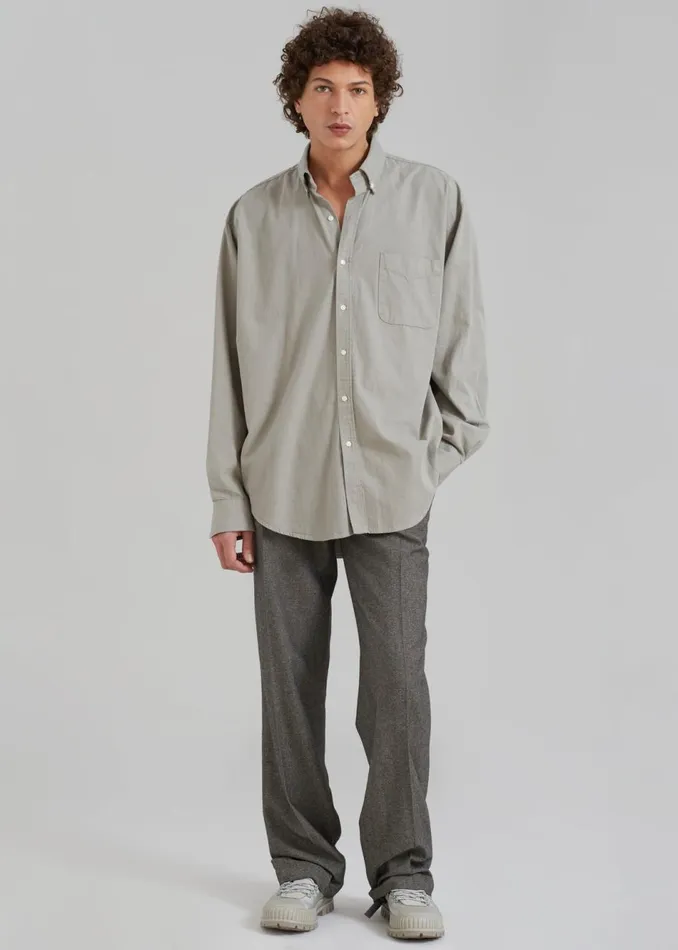 Men The Frankie Shop Tops Sinclair Shirt Grey