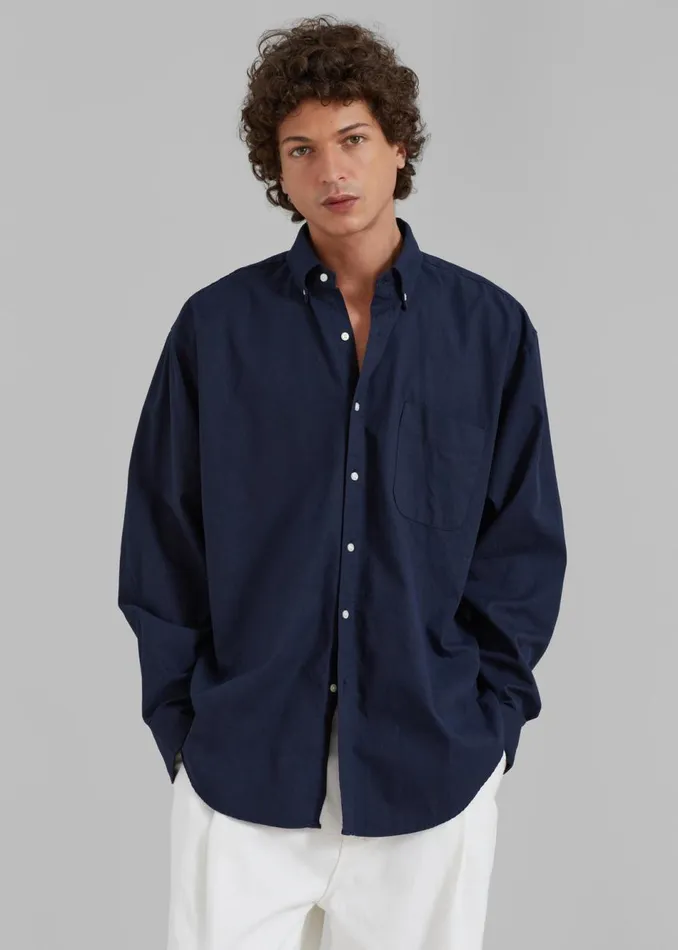 Men The Frankie Shop Tops Sinclair Shirt Navy