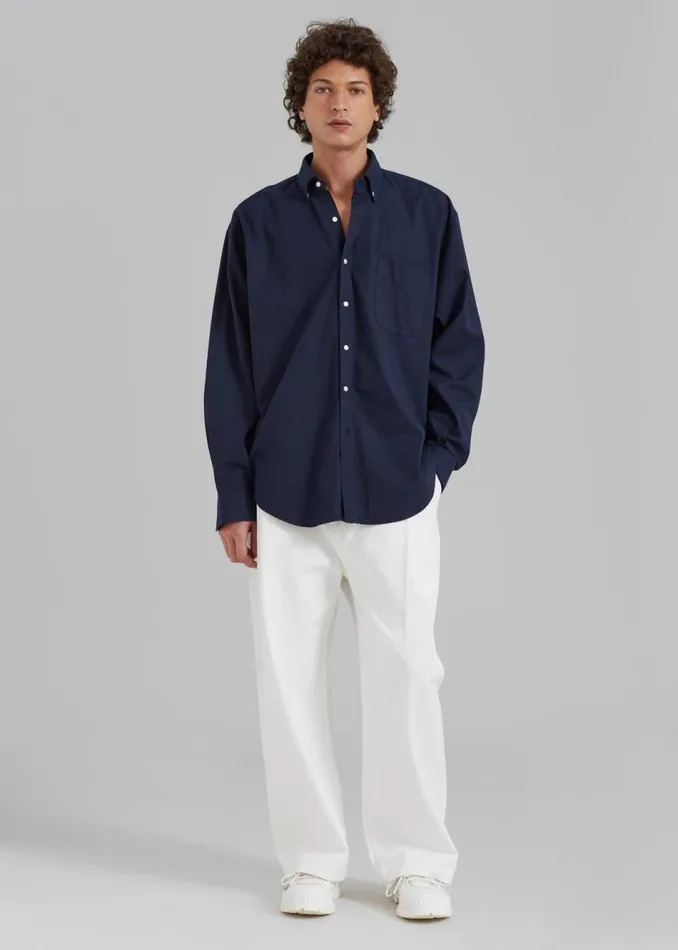 Men The Frankie Shop Tops Sinclair Shirt Navy