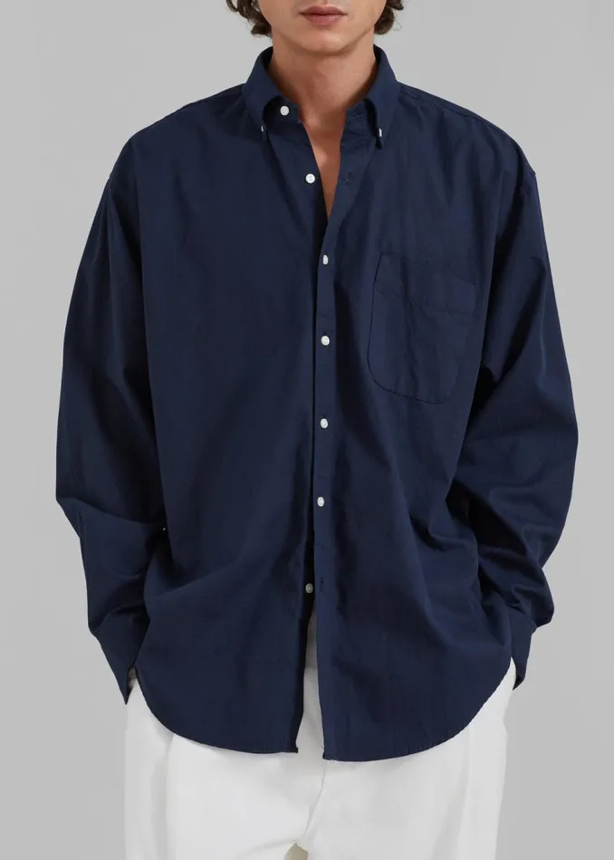 Men The Frankie Shop Tops Sinclair Shirt Navy