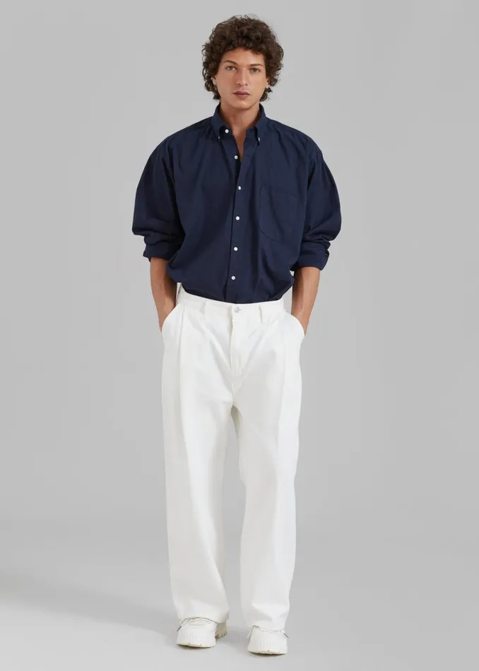 Men The Frankie Shop Tops Sinclair Shirt Navy
