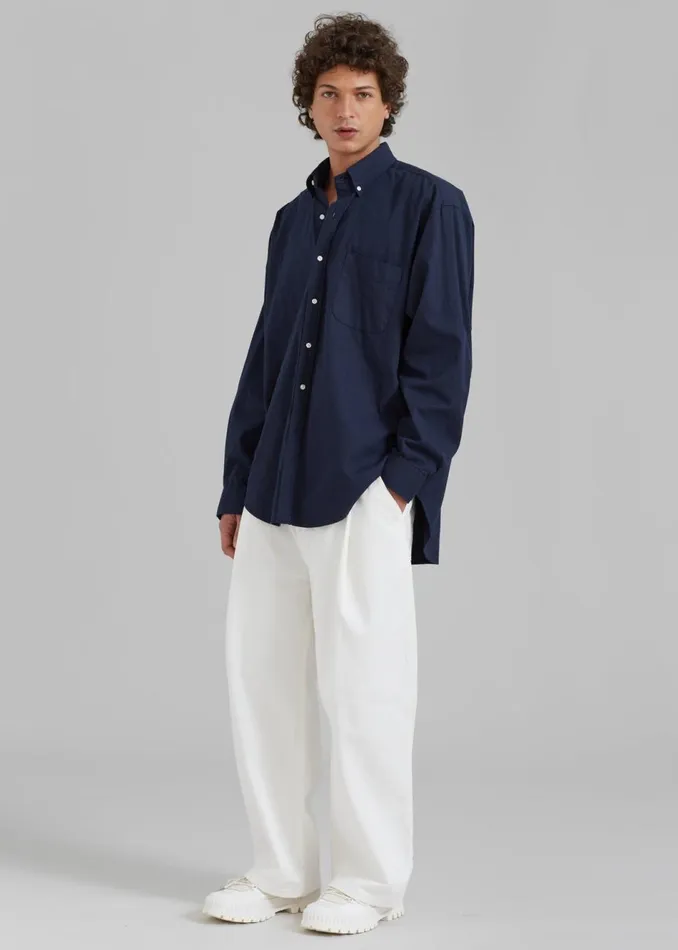 Men The Frankie Shop Tops Sinclair Shirt Navy