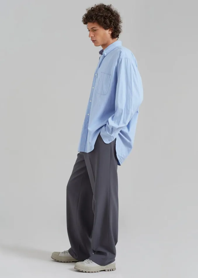 Men The Frankie Shop Tops Sinclair Shirt Sky Blue