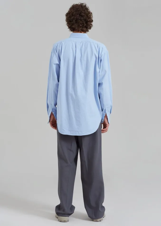 Men The Frankie Shop Tops Sinclair Shirt Sky Blue