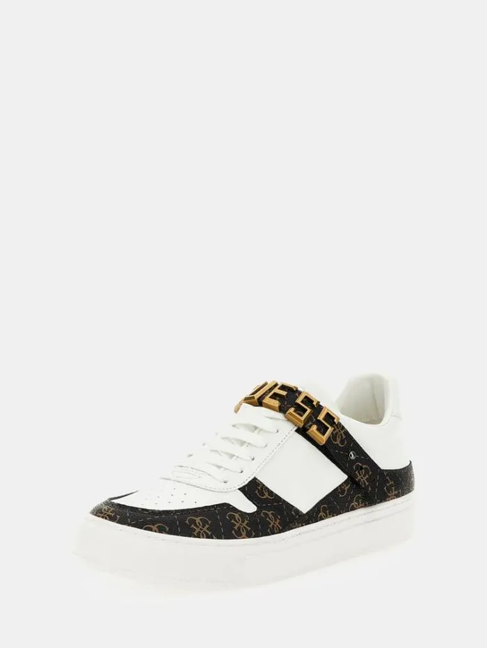 Men Trani 4g Logo Sneakers White Guess Shoes