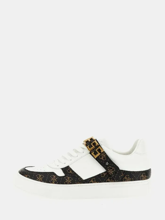 Men Trani 4g Logo Sneakers White Guess Shoes