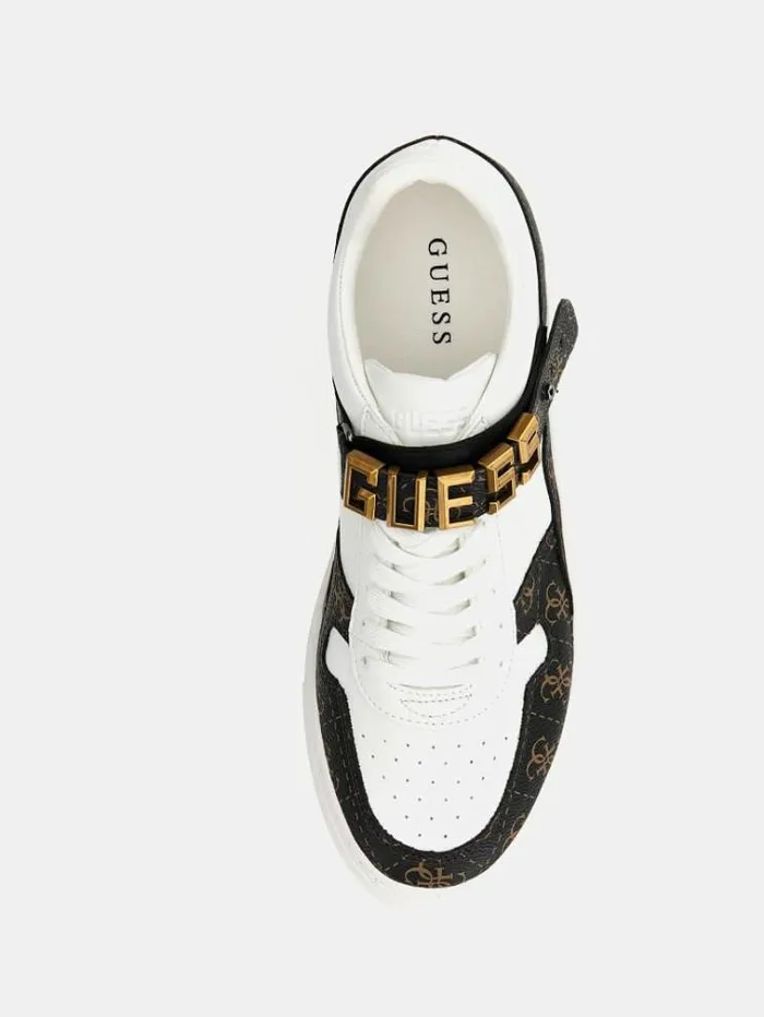 Men Trani 4g Logo Sneakers White Guess Shoes