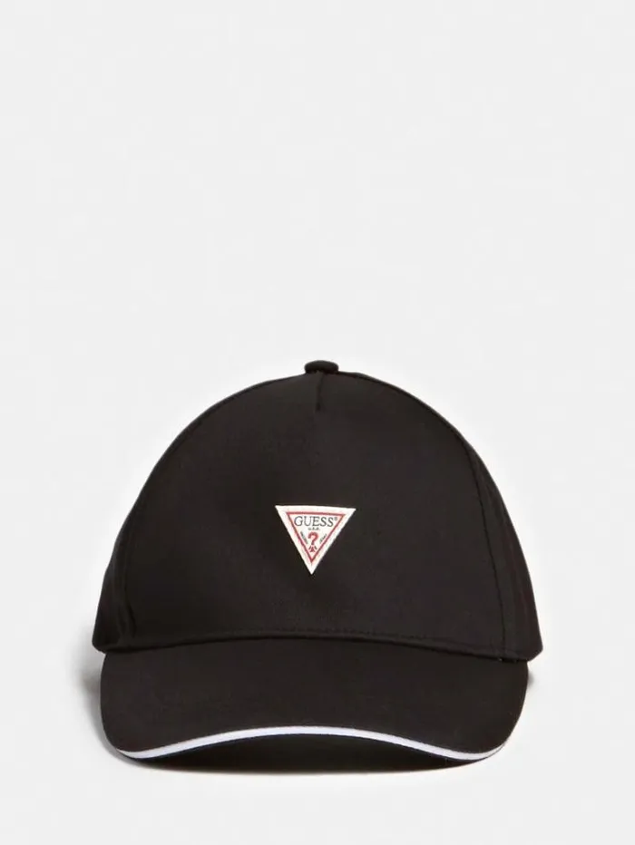 Men Triangle Logo Baseball Cap Black Guess Scarves Hats Gloves
