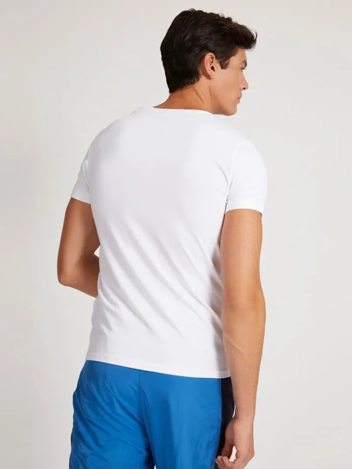 Men Triangle Logo Tshirt White Guess Underwear