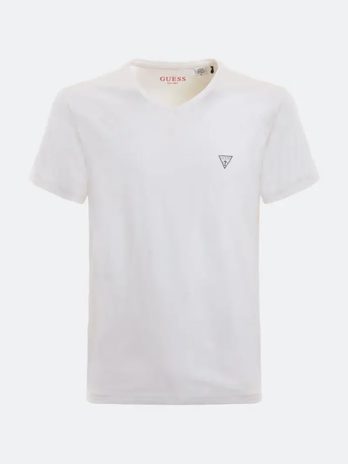 Men Triangle Logo Tshirt White Guess Underwear