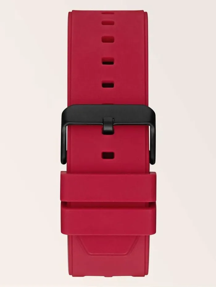 Men Twotone Multifunction Watch Red Guess Watches