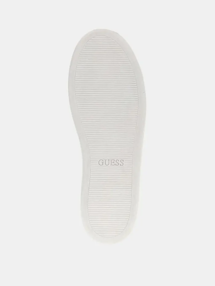 Men Udine Genuine Leather Sneaker White Guess Shoes