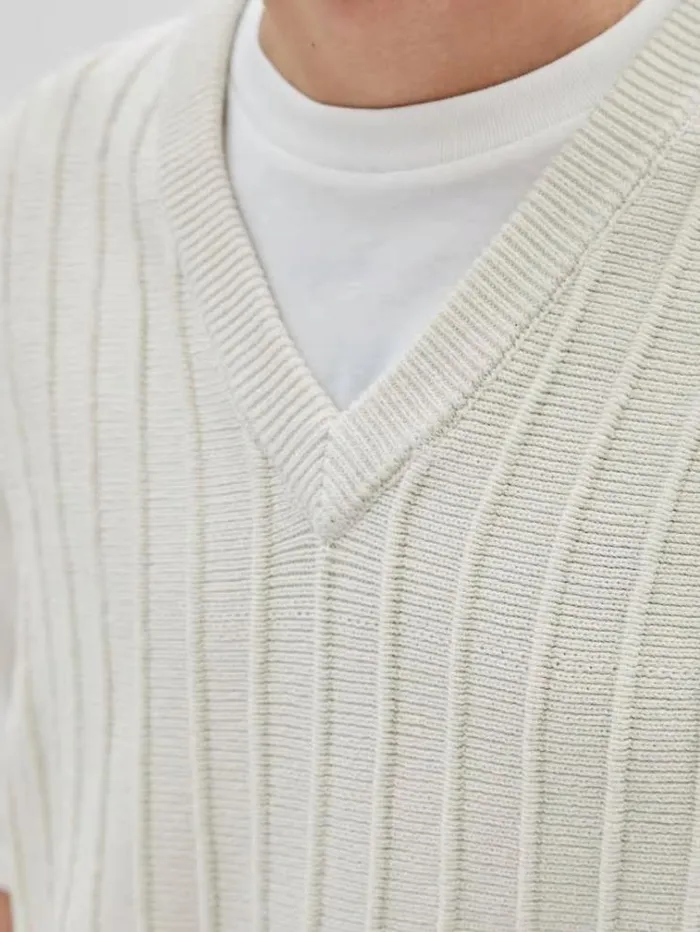 Men Vest Sweater White Guess Knitwear And Sweatshirts