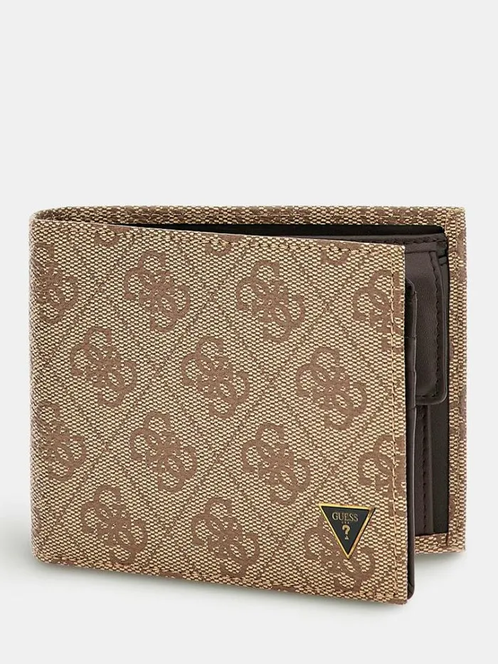 Men Vezzola 4g Logo Wallet Beige Guess Wallets