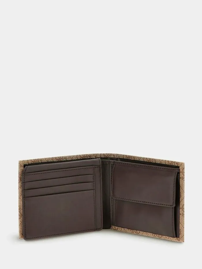 Men Vezzola 4g Logo Wallet Beige Guess Wallets