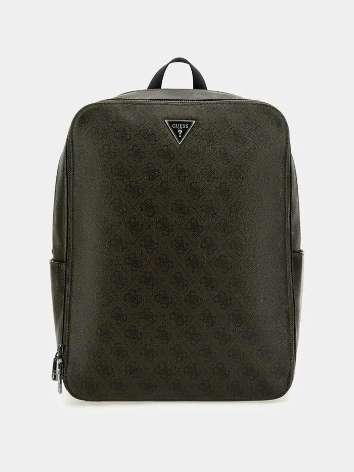 Men Vezzola Eco 4g Logo Backpack Green Multi Guess Backpacks And Bum Bags