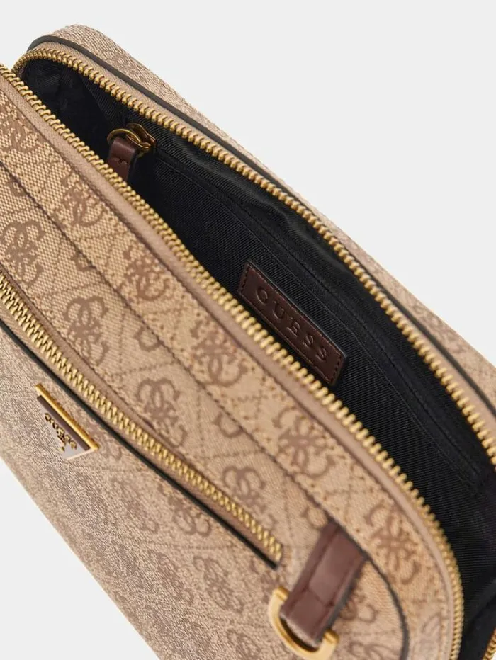 Men Vezzola Eco 4g Logo Crossbody Beige Guess City Bags