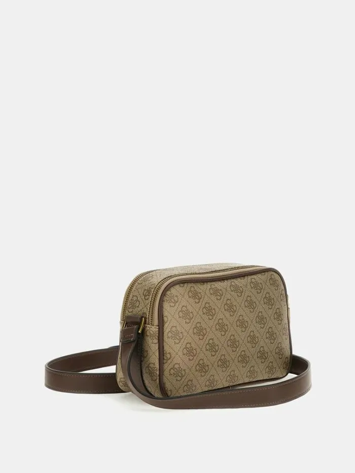 Men Vezzola Eco 4g Logo Crossbody Light Brown Guess City Bags