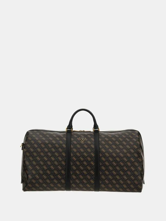 Men Vezzola Eco Weekender Brown Multi Guess Travel Bags