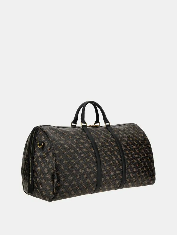 Men Vezzola Eco Weekender Brown Multi Guess Travel Bags