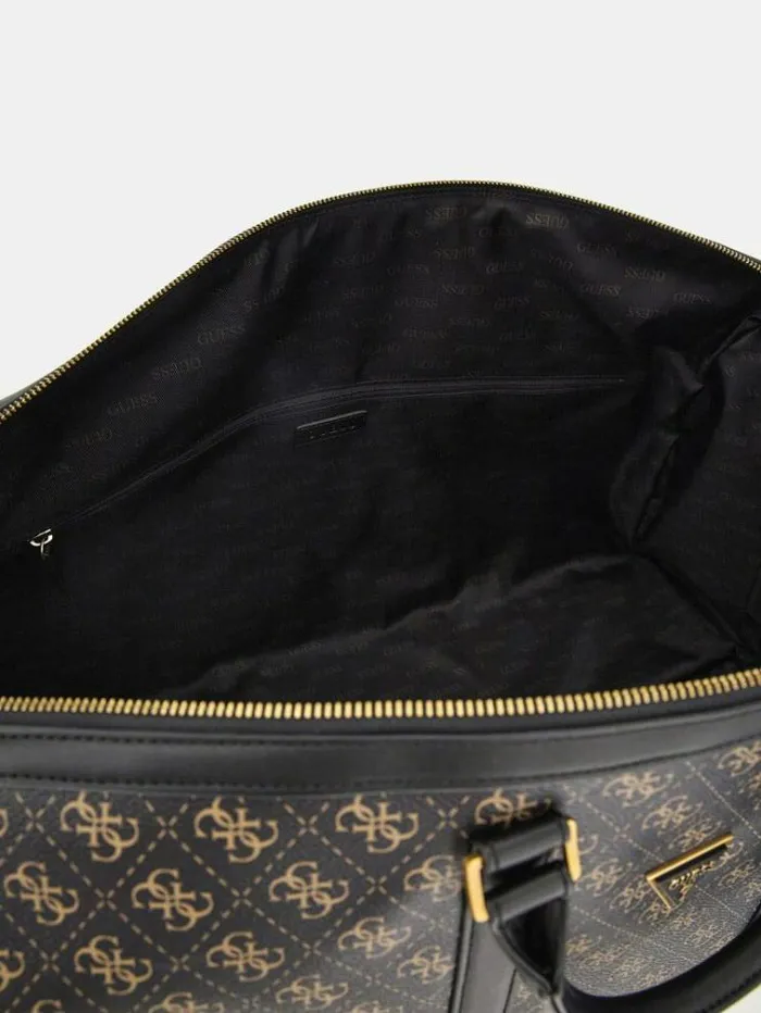 Men Vezzola Eco Weekender Brown Multi Guess Travel Bags