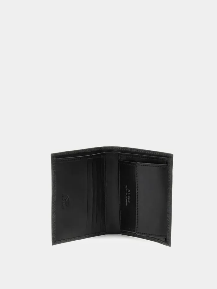 Men Vezzola Mini Wallet Black Guess Wallets