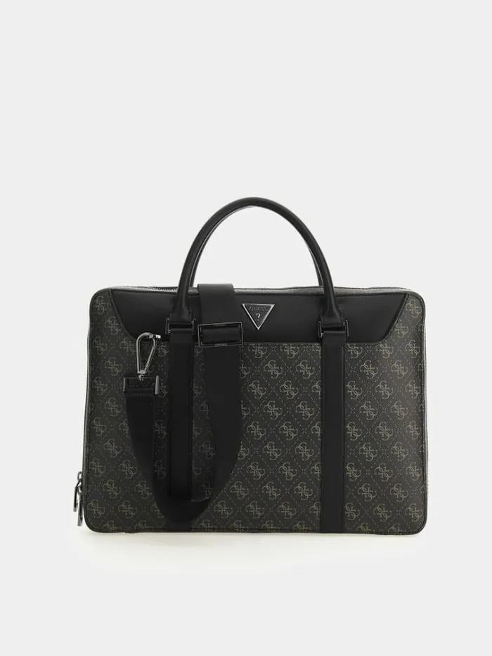 Men Vezzola Smart 4g Logo Bag Black Guess Messenger Bags