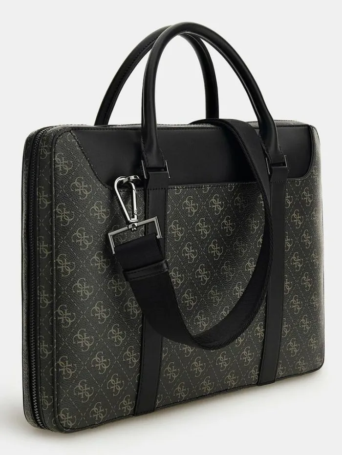 Men Vezzola Smart 4g Logo Bag Black Guess Messenger Bags