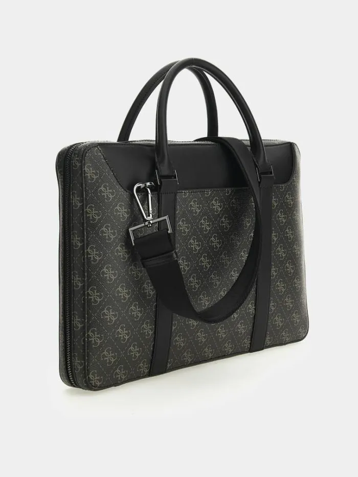 Men Vezzola Smart 4g Logo Bag Black Guess Messenger Bags