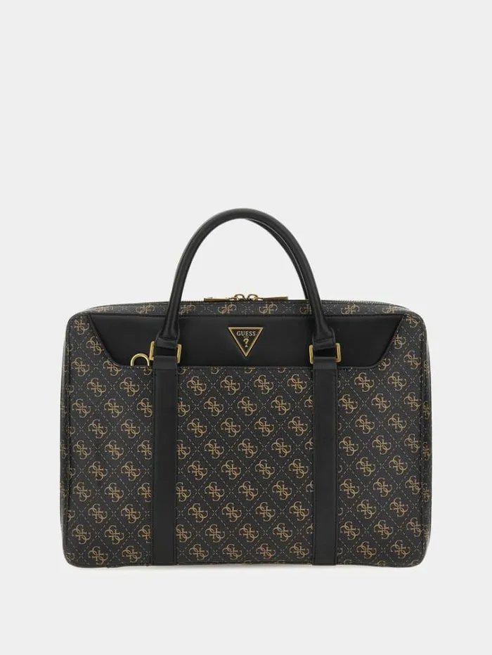 Men Vezzola Smart 4g Logo Bag Brown Guess Messenger Bags