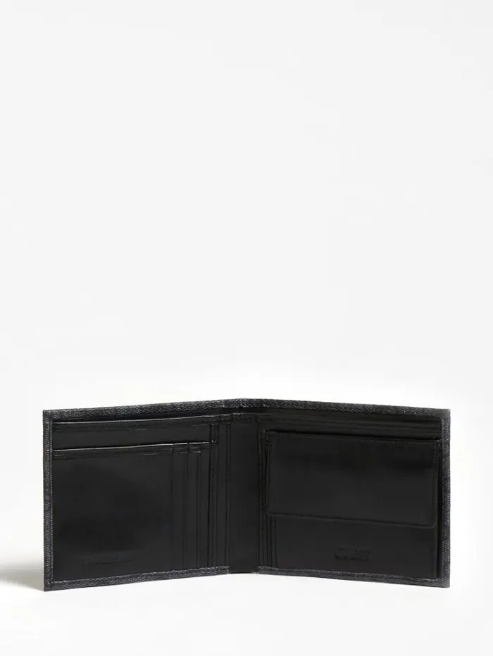 Men Vezzola Smart 4g Logo Wallet Black Guess Wallets