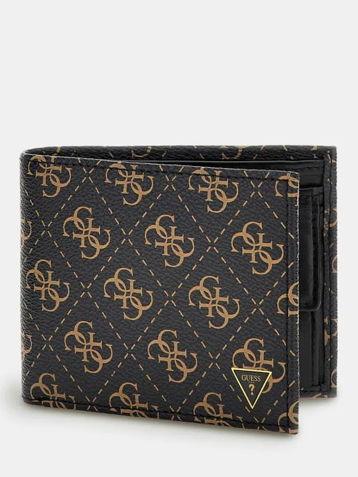 Men Vezzola Smart 4g Logo Wallet Brown Guess Wallets