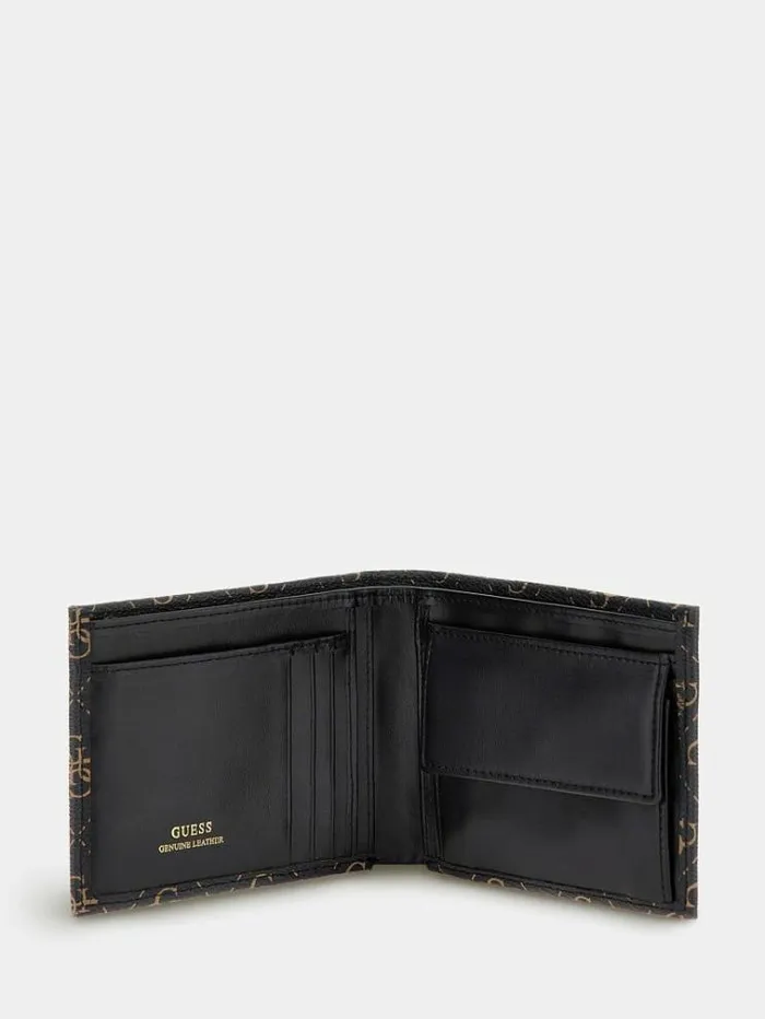 Men Vezzola Smart 4g Logo Wallet Brown Guess Wallets