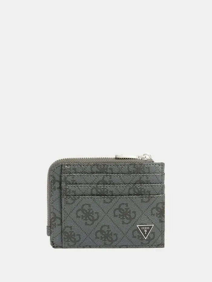 Men Vezzola Smart Card Case Black Guess Wallets