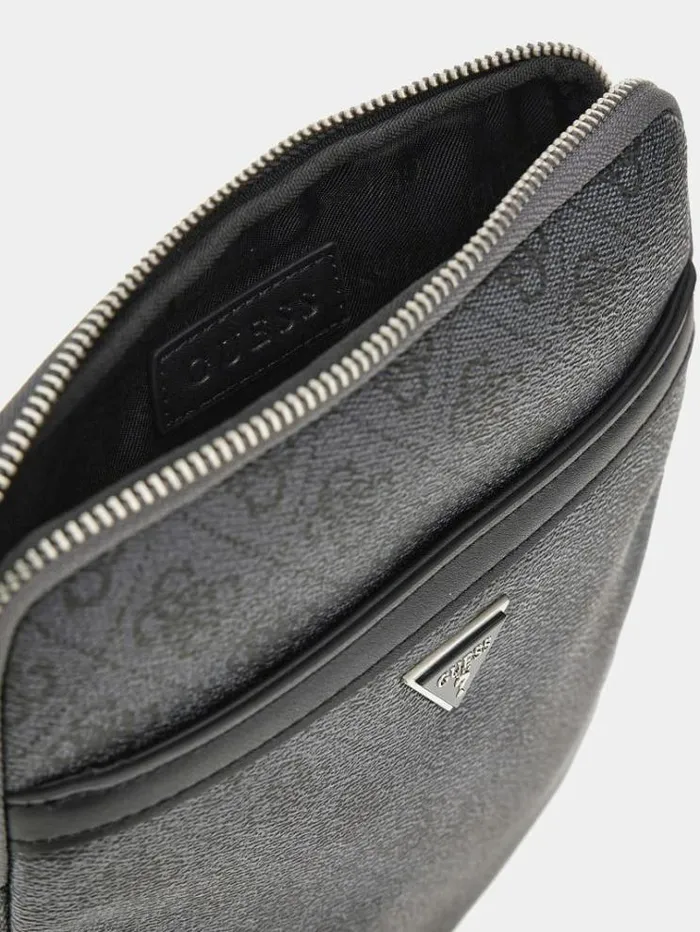 Men Vezzola Smart Mini Crossbody Black Guess City Bags