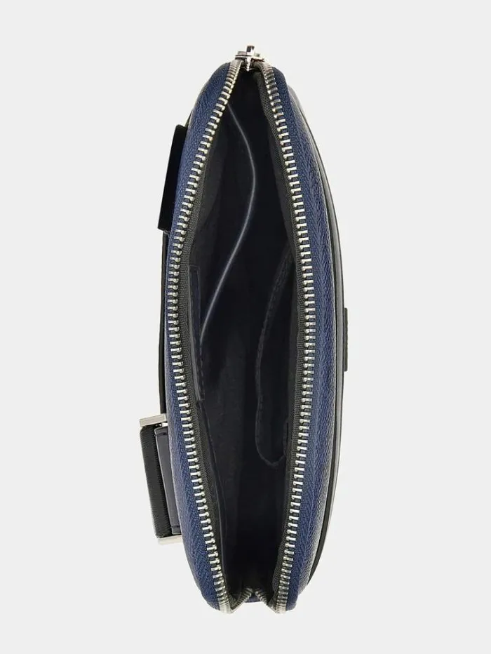 Men Vezzola Smart Mini Crossbody Dark Blue Guess City Bags