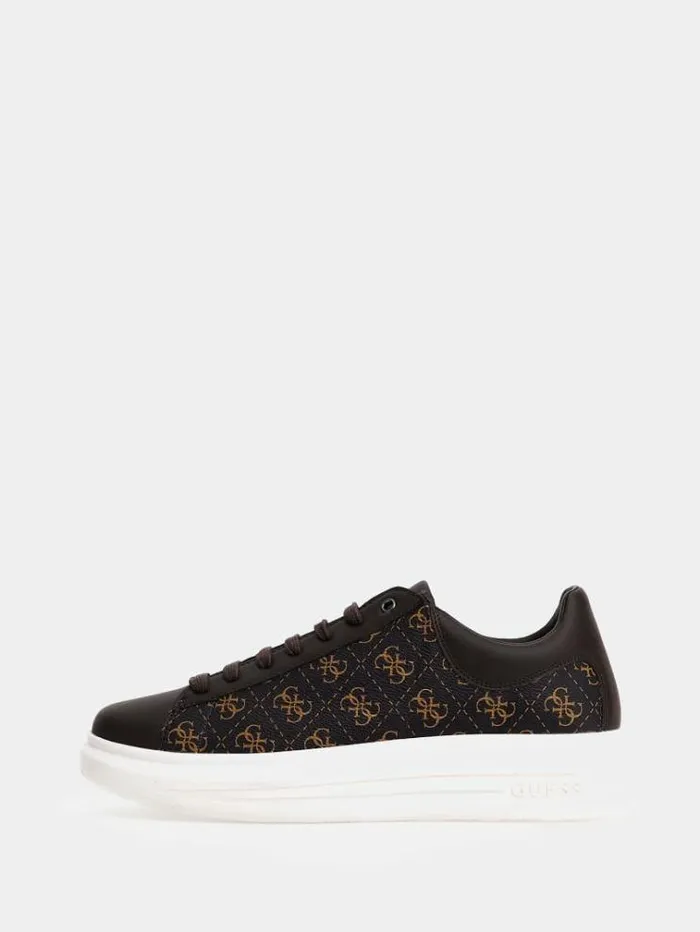 Men Vibo 4g Logo Sneaker Brown Guess Shoes