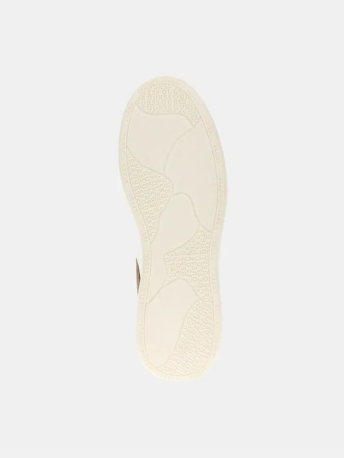 Men Vibo Genuine Leather Sneaker Multi Beige Guess Shoes