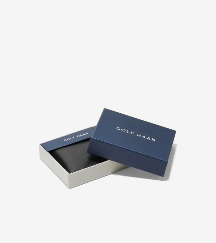 Men Wallets Cole Haan Boxshine Extra Capacity Wallet Black