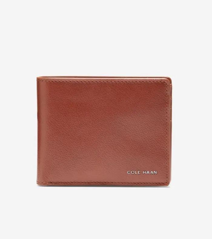 Men Wallets Cole Haan Boxshine Extra Capacity Wallet Cognac