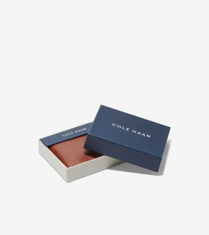 Men Wallets Cole Haan Boxshine Extra Capacity Wallet Cognac