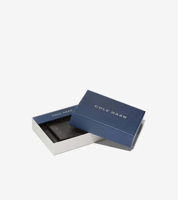 Men Wallets Cole Haan Boxshine Magnetic Wallet Black