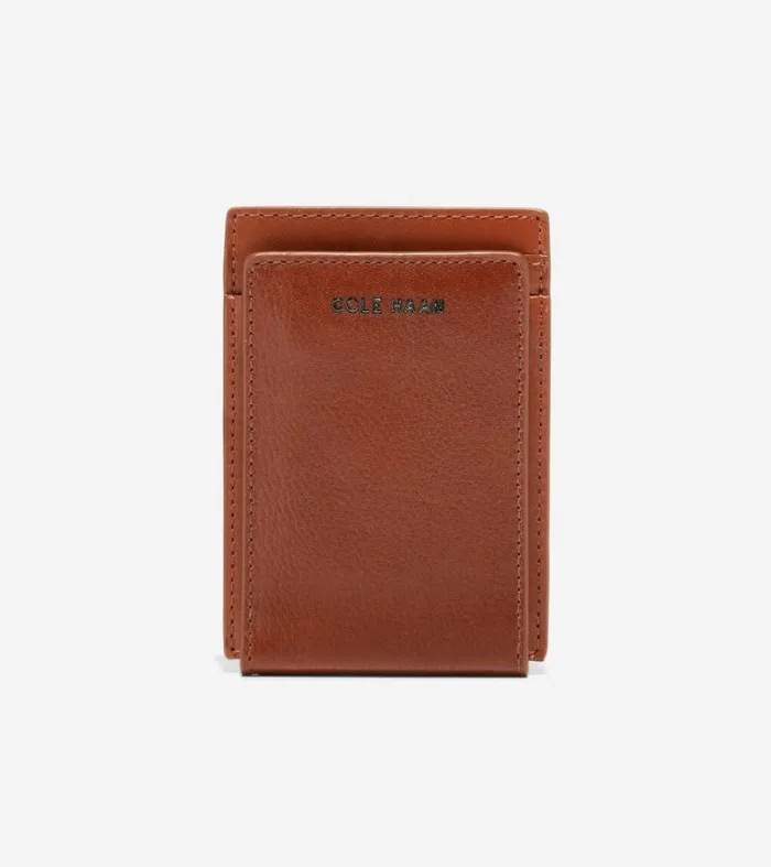 Men Wallets Cole Haan Boxshine Magnetic Wallet Cognac