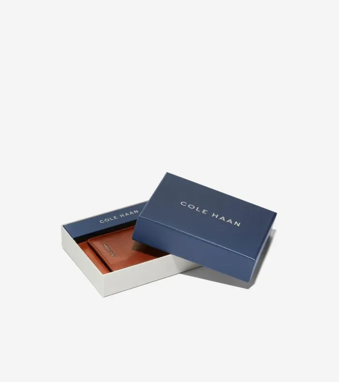 Men Wallets Cole Haan Boxshine Magnetic Wallet Cognac